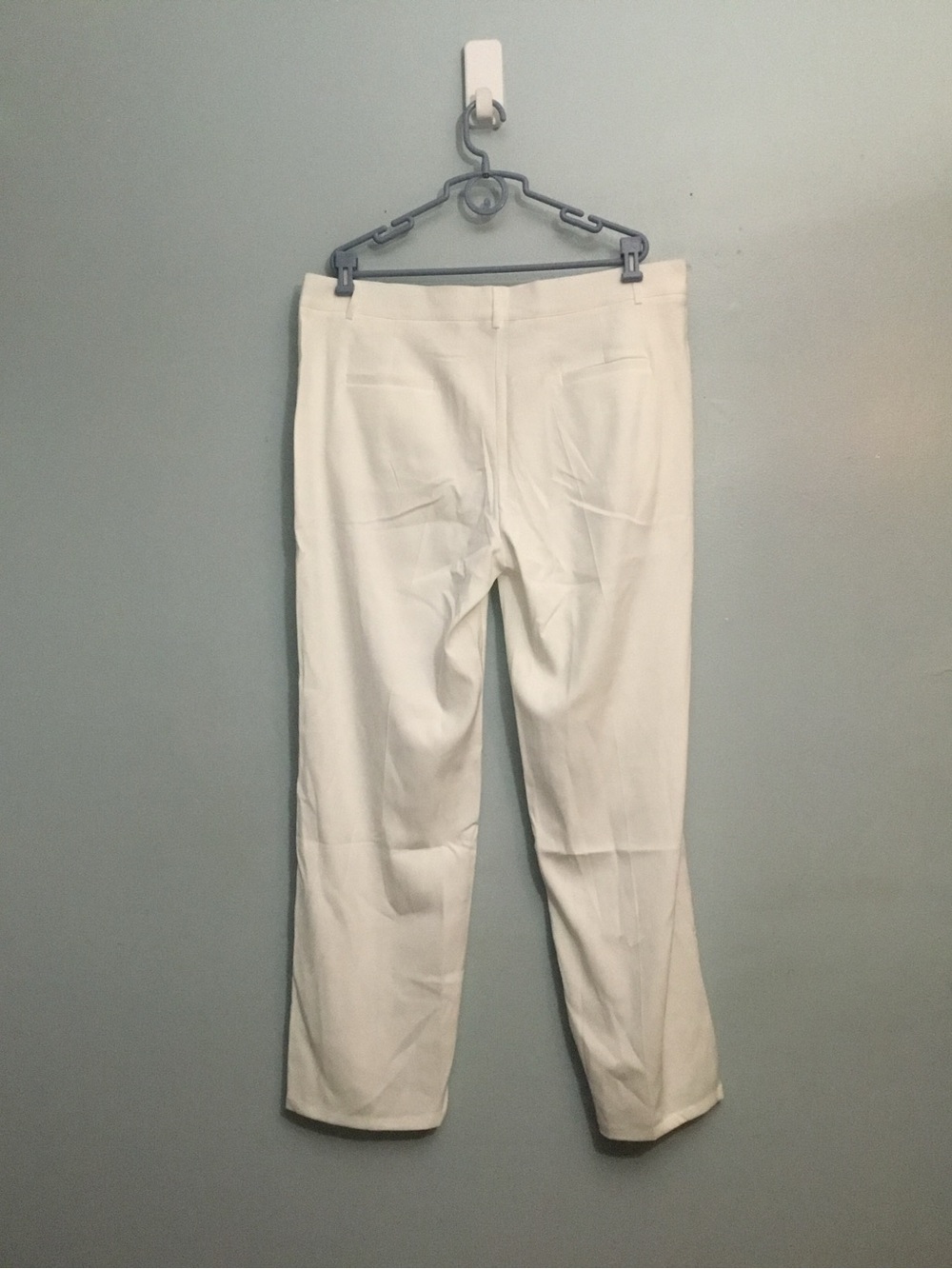 Men's White Classic Dress Pants - Picture 3 of 15